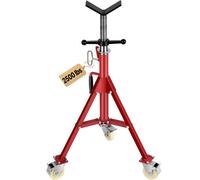 VEVOR Soporte de Tubería, Capacidad del Tubo 0.32-30.48 cm Soporte para Tubería Plegable Cabeza V Altura 50.5-93.5 cm Capacidad 400 kg Soporte Alto de Tubo para Roscado Corte de Orificio Ranurado