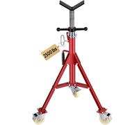 VEVOR Soporte de Tubería Capacidad del Tubo 0,32-30,48 cm Soporte para Tubería Plegable Cabeza V Altura 71-131 cm Capacidad de Carga 400 kg Soporte Alto de Tubo para Roscado Corte de Orificio Ranurado