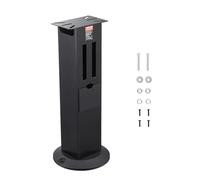 VEVOR Soporte para Amoladora de Banco, Pedestal de Suelo Resistente, con Placa de Montaje de 28 x 17 cm, Compartimentos para Muelas Abrasivas y Base de Hierro Fundido, 345 x 345 x 835 mm, Negro