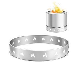 VEVOR Soporte para Fogata Individual, Anillo de 68,6 cm sin Humo, Acero Inoxidable, Soporte Portátil para Acampar al Aire Libre, Herramientas para Chimenea, Resistente al Óxido, φ 587 x 99 mm