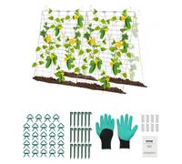 VEVOR, soporte para plantas trepadoras de 90x140 cm, juego de espalderas plegables, enrejado para plantas trepadoras, soporte para plantas de exterior, ideal para tomates, calabazas y verduras