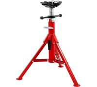 VEVOR Soporte para Tubería Plegable con Cabeza en V de Transferencia de 4 Bolas y Patas Plegables 2 T Altura Ajustable 71 - 131 cm Tipo 1107B Adecuado para la Mayoría de Los Trabajos de Tubería