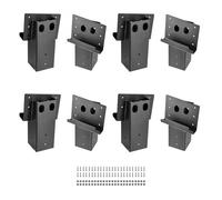VEVOR Soportes para Persianas de Ciervos, Compatible con Madera de 88,9 x 88,9 mm, Capacidad de 1000 kg, Acero, para Persianas de Caza y Casetas de Tiro, 8 Unidades, 177 x 102 x 270 mm, Negro