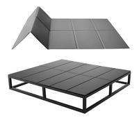 VEVOR Tabla de Cama Plegable, Dimensiones de 184 x 213 cm, Soporte para Colchón, Somier Plegable, Base Tapizada con Tela Oxford 600D, Material de Tablero de PP, Tabla de Bunkie para Camas Literas Sofá