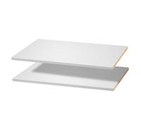 VEVOR Tablero de Estantería de 2 Piezas, Recortable a Medida para Sistemas de Armarios, Versátil para Armarios y Vitrinas, Panel de Madera para Estantes de Melamina, Blanco, 584 x 355 x 15 mm
