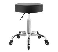 VEVOR Taburete Giratorio de Trabajo, Taburete con Ruedas, Capacidad de Carga de 226,8 kg, Altura Ajustable de 55-71 cm, Giro 360°, Asiento Ergonómico Acolchado, para Oficina Estudio Clínica Hogar