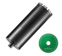VEVOR Taladro de diamante húmedo/seco de 101,6 mm para ladrillos y bloques, taladro de núcleo de hormigón con taladro guía y hoja de sierra, 241,3 mm, rosca hembra de 5/8"-11, soldadura láser