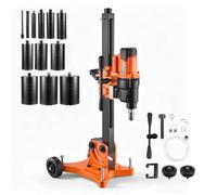 VEVOR Taladro de Núcleo Diámetro 20-305 mm Máquina Perforadora de Diamante | Perforación para Hormigón, Ladrillo, Mármol, 3000 W, 2 Velocidades 1000/550 RPM, con 12 Brocas, Soporte Inclinable, Ruedas