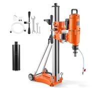 VEVOR Taladro de Núcleo Diámetro 20-450 mm Máquina Perforadora de Diamante, Perforación para Hormigón, Ladrillo, Mármol, 4500 W, Velocidad 1150 RPM, con Broca para Taladrar en Húmedo, Base con Ruedas