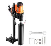 Taladro de núcleo VEVOR, taladro de núcleo de diamante de 0,8 a 9,8 pulgadas de diámetro con soporte y broca para taladro de núcleo, taladro de núcleo de hormigón resistente de 3200 W, uso húmedo y se