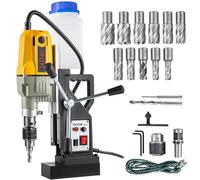 VEVOR Taladro Magnético 12000N Taladradora Magnético Profesional 1100W Taladro de Núcleo Magnético Taladradora Magnético Profesional Taladro Magnético con Conexión Al Cuello Base Magnética