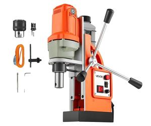 VEVOR, taladro magnético de 1200 W, con un diámetro de perforación de 38 mm, sistema de perforación magnética Power Mag de 10000 N, con velocidades de 900 RPM, con mandril Weldon y sistema de refriger