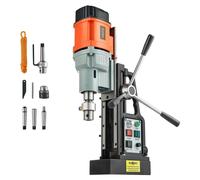 VEVOR, taladro magnético, motor de 1400W, diámetro de broca de 2 pulgadas, 2878 lbf, taladro magnético eléctrico, con 6 brocas para núcleo, velocidad variable, máquina para perforar superficies metáli