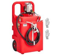 VEVOR Tanque de Combustible Portátil 540 x 465 x 1070 mm con Bomba de Transferencia de Combustible Eléctrica 15 GPM, Manguera, Boquilla Manual, Contenedor de Combustible para Diésel y Gasolina