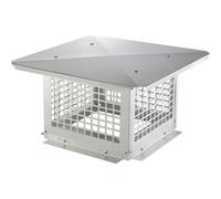 VEVOR Tapa de Chimenea 305x305 mm Sombrero de Chimenea Base Cuadrada Tapa de Cubierta de Acero Inoxidable 304 Protector contra Pájaros Viento y Lluvia con Accesorios para Diferentes Tipos de Chimeneas
