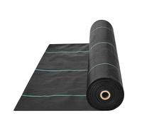 VEVOR Tela Mantillo Antimalezas 1,5x76,2 m Geotextil Tejido Anticrecimiento de Malezas Bajo Grava 170 g/m² Tejido PP Permeable Resistente al Desgarro para Paisajismo, Cubierta del Suelo, Negro