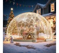 VEVOR Tienda de Campaña con Cúpula de Burbujas, 290 x 175 cm Tienda de Campaña Transparente de PVC para 2-4 Personas con Ventana para Exterior, Camping, Patio, Jardín, Fiesta, Cumpleaños, Boda