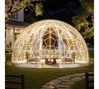 VEVOR Tienda de Campaña con Cúpula de Burbujas, 360 x 220 cm Tienda de Campaña Transparente de PVC para 4-7 Personas con Ventana para Exterior, Camping, Patio, Jardín, Fiesta, Cumpleaños, Boda