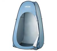 VEVOR Tienda de Campaña de Privacidad de Abertura Rápida, con Piquetas Cuerdas Bolsa de Transporte, Poliéster 190T, para Camping Playa Pesca, Color Azul, Capacidad de 1 Persona, 1194 x 1194 x 1905 mm