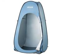VEVOR Tienda de Campaña de Privacidad de Abertura Rápida, con Piquetas Cuerdas Bolsa de Transporte, Poliéster 190T, para Camping Playa Pesca, Color Azul, Capacidad de 1 Persona, 1194 x 1194 x 1905 mm
