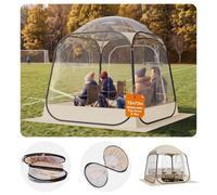 VEVOR Tienda de Campaña Deportiva Emergente, 183 x 183 x 195 cm, Carpa Deportiva Impermeable Transparente con Tapete y Cubierta Superior para 2-4 personas para Jardín, Camping, Pesca y Animaciones