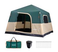 VEVOR Tienda de Campaña Inflable para 4-6 Personas, Tienda de Campaña de Inflado Automático con Batería Recargable, Impermeable y Portátil con Bolsa de Almacenamiento, para Familia Viajes Acampada