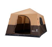 VEVOR Tienda de Campaña Inflable para 6-8 Personas, Tienda de Campaña de Inflado Automático, con 2 Puertas y 4 Ventanas de Malla, Portátil con Bolsa de Transporte, para Viajes Glamping Outdoor, Beige