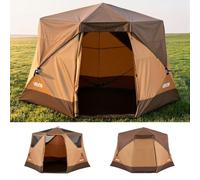 VEVOR Tienda de Campaña Instantánea para 6 Personas, Tienda de Camping Pop Up Pórtatil, con Cubierta para la Lluvia y Ventanas Grandes de Malla, Bolsa de Transporte, para Acampada con Familia Amigos