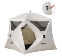 VEVOR, tienda de camping para 4 personas, tienda pop-up con ventanas de mosquitera, tienda familiar de montaje rápido en 60 segundos, tienda tipo cabaña portátil con bolsa de transporte, ideal para ca