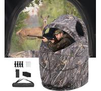 VEVOR: Tienda de camuflaje para caza, refugio para 1 persona, con base, funda de transporte, tienda de camuflaje resistente con puerta y ventanas con cremallera silenciosa, refugio de caza para ovejas