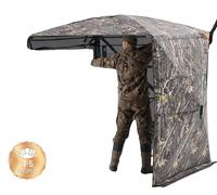 VEVOR: Tienda de camuflaje para caza, refugio para 4-5 personas, con paneles transparentes en el suelo y bolsa de transporte. Tienda de camuflaje robusta con puerta y ventanas silenciosas con cremalle