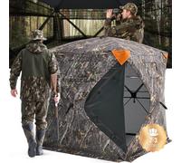 VEVOR, escondite para la caza, con suelo transparente de 270°, refugio pop-up para ciervos para 2-3 personas, ideal para la caza, con bolsa de transporte, tienda de campaña portátil y resistente, mall