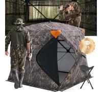 VEVOR, escondite para la caza, con suelo transparente de 270°, para 4-5 personas. Refugio pop-up para ciervos para la caza, con bolsa de transporte, tienda de campaña para caza portátil y resistente,