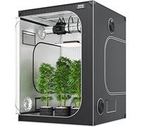 VEVOR Tienda de Cultivo 5x5, 60" x 60" x 80", Tienda de Cultivo Hidropónico Mylar 2000D Altamente Reflectante con Ventana de Observación Bolsa de Herramientas y Bandeja de Piso para Cultivo de Plantas