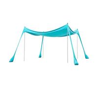 VEVOR Tienda de Playa Desplegable 3,0 x 3,0 m, Toldo de Playa Portátil, 2 m de Alto, Protección UPF 50+, 4 Polos con Sacos y Palas de Arena, Carpa Solar para Vacaciones Viajes Camping, Verde Turquesa
