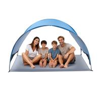 VEVOR Tienda de Playa para 4 Personas 267 x 165 x 153 cm, Carpa de Refugio de Sol Protección UPF 50+, Carpa Portátil de Playa con Bolsa de Transporte y Estacas, para Picnics, Camping, Pescar, Azul