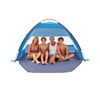 VEVOR Tienda de Playa para 4 Personas, Carpa de Refugio de Sol Protección UPF 50+, Carpa Portátil de Playa con Bolsa de Transporte y Bolsillos para Arena, para Acampar, Pescar, Picnics al Aire Libre