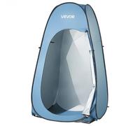 VEVOR Tienda de Privacidad Emergente Impermeable, con Cambiador, Piquetas, Cuerdas, Bolsa de Transporte y Bolsa para Colgar, Poliéster 190T para Camping, Playa y Pesca, Azul, 1219 x 1219 x 2134 mm