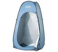 VEVOR Tienda de Privacidad Emergente Impermeable, con Cambiador, Piquetas, Cuerdas, Bolsa de Transporte y Bolsa para Colgar, Poliéster 190T para Camping, Playa y Pesca, Azul, 1219 x 1219 x 2134 mm