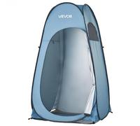 VEVOR Tienda de Privacidad Plegable con Instalación Instantánea y Cambiador, Incluye Piquetas, Cuerdas y Bolsa de Transporte, de Poliéster 190T, para Camping, Playa y Pesca, Azul, 119 x 119 x 210 cm