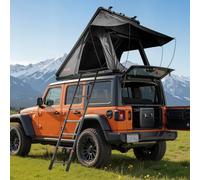 VEVOR Tienda de Techo Rígida para 2-3 Personas, Tienda de Campaña para Techo de Coche con Luz LED, Colchón Grueso, Impermeable y Resistente al Viento, para Camping Viajes en Jeep, SUV, Camionetas