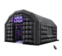 VEVOR Tienda Inflable para Fiestas, Carpa Inflable 5,4 x 5 x 4,25 m con Soplador de 680 W, Saco de Arena y 2 Ventanas, Tienda de Campaña Tipo Cubo para Eventos, Cumpleaños, Bodas y Fiestas, Negro