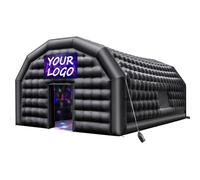 VEVOR Tienda Inflable para Fiestas, Carpa Inflable 9 x 6 x 4 m con Soplador de 1100 W, Saco de Arena y 2 Ventanas, Tienda de Campaña Tipo Cubo para Eventos, Cumpleaños, Bodas y Fiestas, Negro