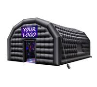 VEVOR Tienda Inflable para Fiestas, Carpa Inflable 9 x 6 x 4 m con Soplador de 1100 W, Saco de Arena y 2 Ventanas, Tienda de Campaña Tipo Cubo para Eventos, Cumpleaños, Bodas y Fiestas, Negro