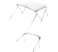 VEVOR Toldo Bimini para Barco de 3 Arcos, Poliéster 600D con Estructura Aleación Aluminio, Impermeable, Protección Solar, con Bolsa de Almacenamiento, 1,83 m x 137,6 cm x 117,8 cm, Gris Claro