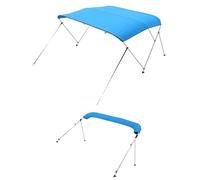VEVOR Toldo Bimini para Barco de 3 Arcos, Poliéster 600D con Estructura de Aleación de Aluminio, Impermeable, Protección Solar, con Bolsa de Almacenamiento, 183 x 185-198 x 117 cm, Azul Pacífico