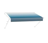 VEVOR Toldo de Repuesto 549 cm Toldo Retráctil Modular de Vinilo para RV con Marco de Aleación de Aluminio Toldo para Remolque Exterior Manual Apto para la Mayoría de los RVs, Azul Degradado