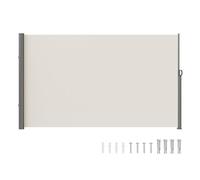 VEVOR Toldo Lateral Retráctil Pantalla de Privacidad al Aire Libre 160x300cm Toldo Lateral contra Viento Impermeable de Poliéster 180g/m² Divisor de Habitación UV 30+ para Patio, Jardín, Balcón, Beige