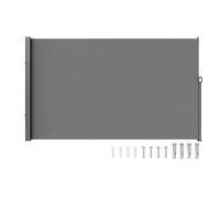 VEVOR Toldo Lateral Retráctil Pantalla de Privacidad al Aire Libre 200x300 cm Toldo Lateral contra Viento Impermeable de Poliéster Divisor de Habitación UV 30+ para Patio, Jardín, Balcón, Gris