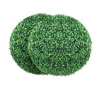 VEVOR Topiario Artificial de Boj 406 mm Bola de Boj Artificial 2 Plantas Falsas de PE, 10 Hojas Reemplazables, 4 Mariposas Decorativas para Decoración de Interiores, Jardín, Terraza, Balcón, Entrada